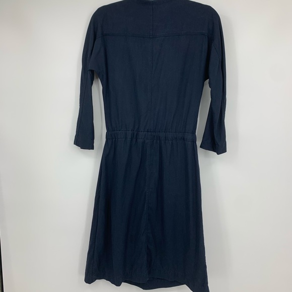 Marco Polo 34 Small Dress Shirt Navy Long Sleeve - Picture 7 of 7